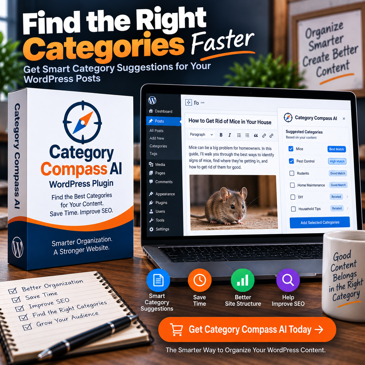 Category Compass AI for WordPress