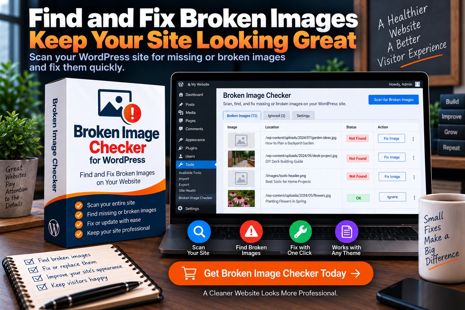Broken Image Checker for WordPress