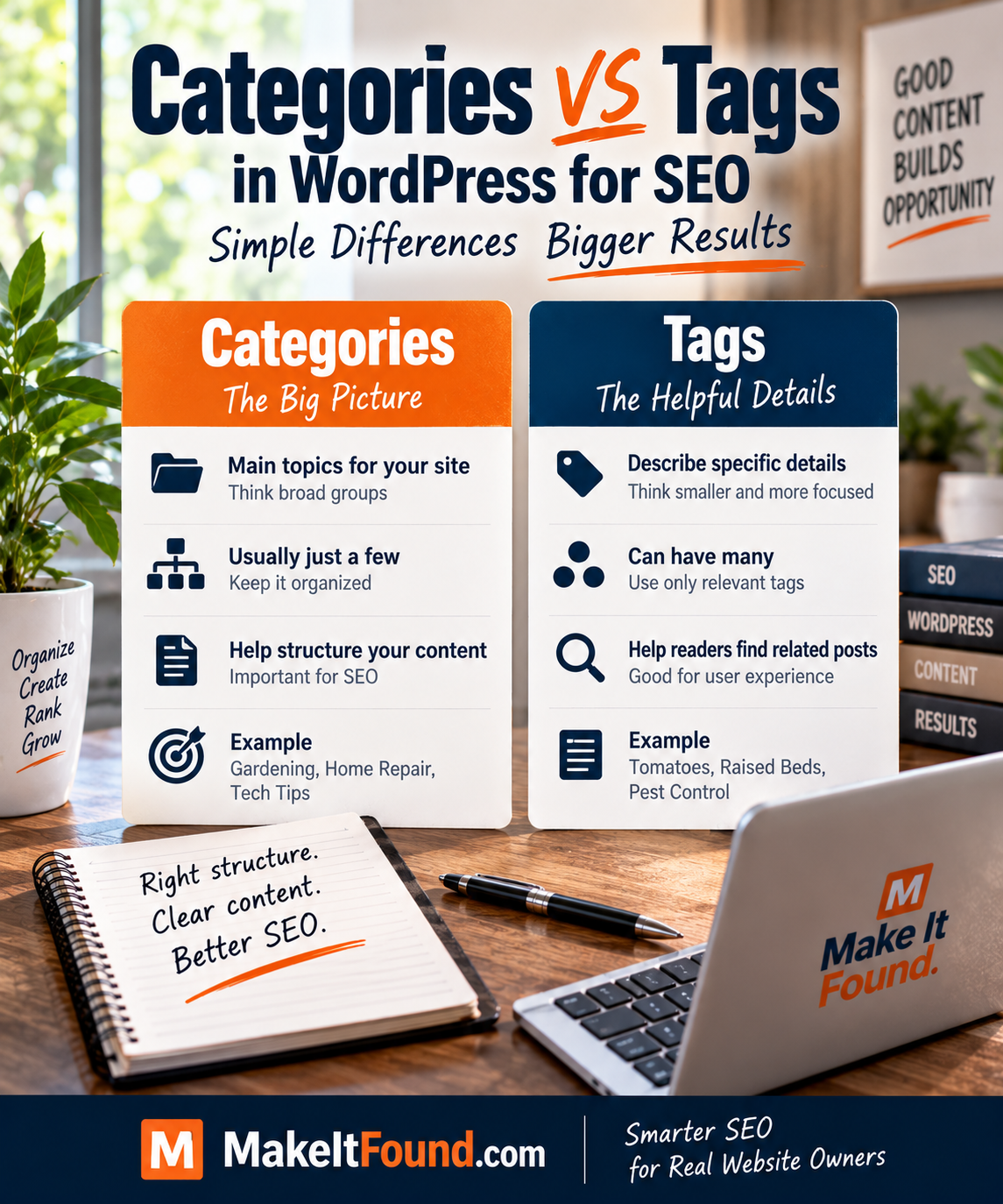 Categories vs Tags in WordPress for SEO